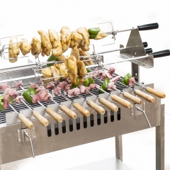 BBQ Cypriot kebab skewers top set Rotisserie with motor power