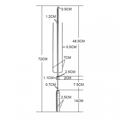 Long Sticks Barbecue Skewers Brazilian Skewers Triple Churrasco Prong Spinning Skewer