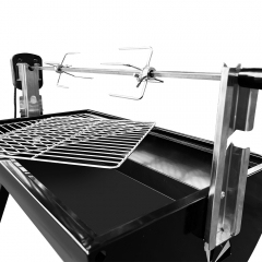 Cypriot Rotisserie Souvlaki BBQ Grills Automatic Rotate Portable Powder Coating Steel & Iron Smoker for Home Cooking