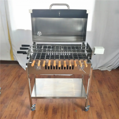 Modern Greek Cypriot Foukou Rotisserie Charcoal Deluxe BBQ electric grill brazilian skewers spit